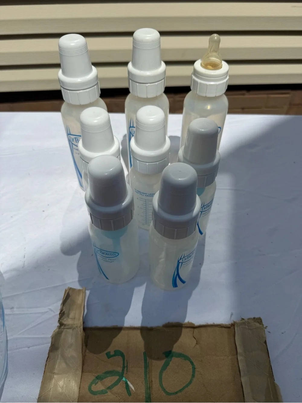 White Baby Feeding Bottle - Clear Plastic (Pack)